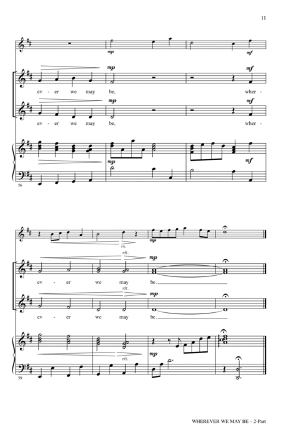 Wherever We May Be 2-Part scores gallery preview page 10
