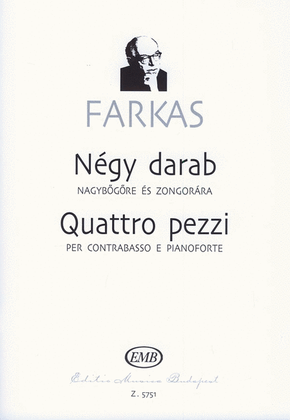 Book cover for Quattro pezzi per contrabasso e pianoforte