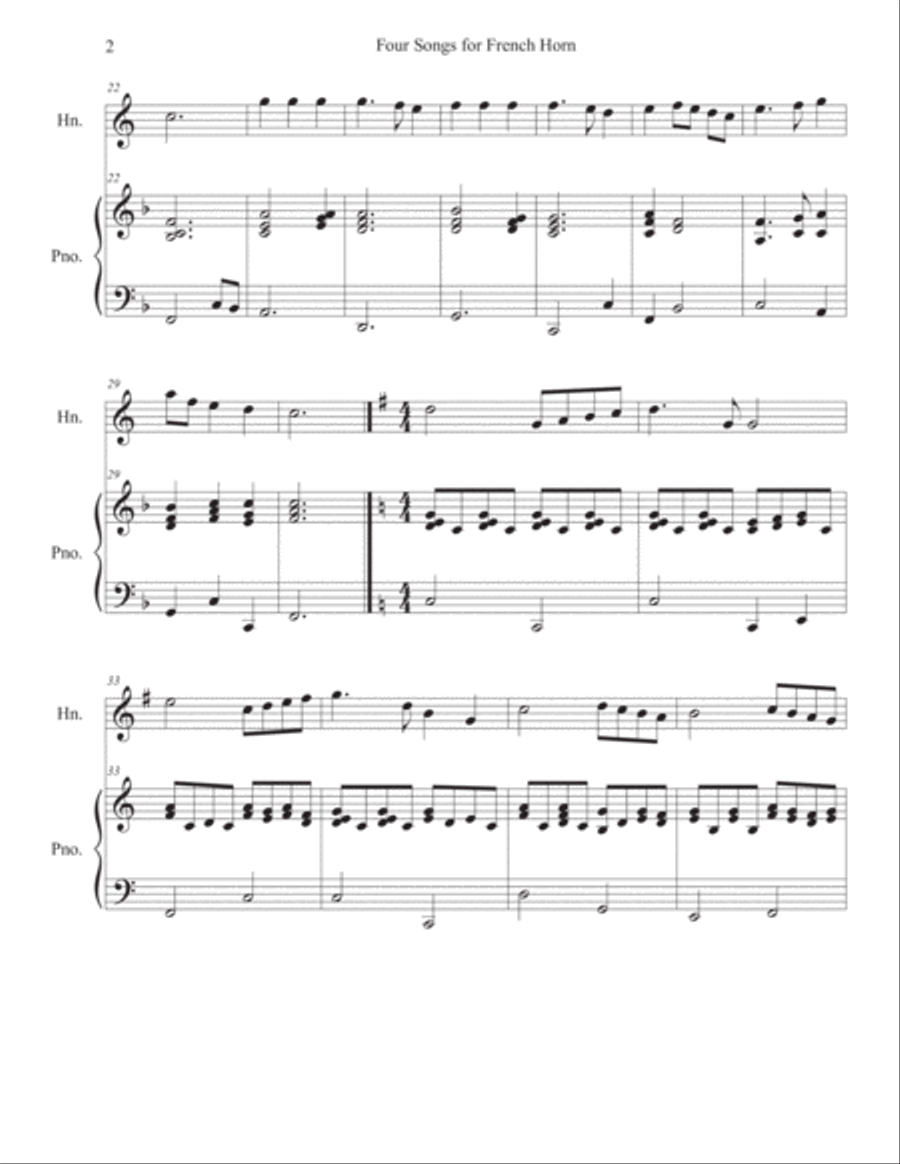 Four Songs for Easy French Horn Solo image number null