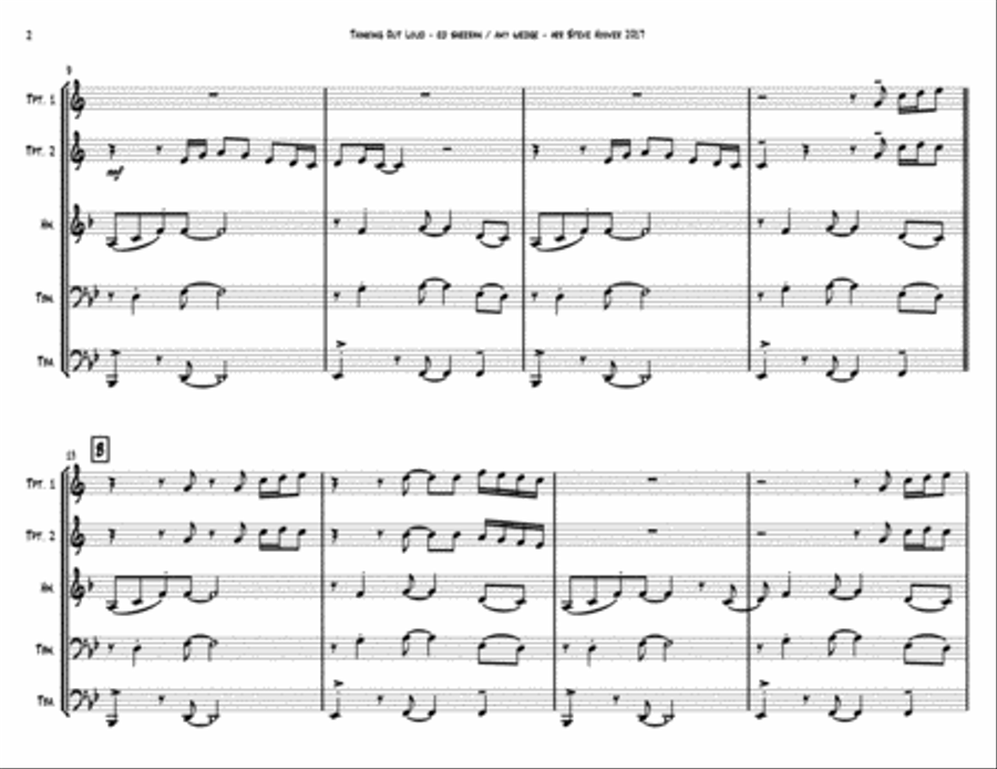 Thinking Out Loud Thinking Out Loud Brass Ensemble scores gallery preview page 2