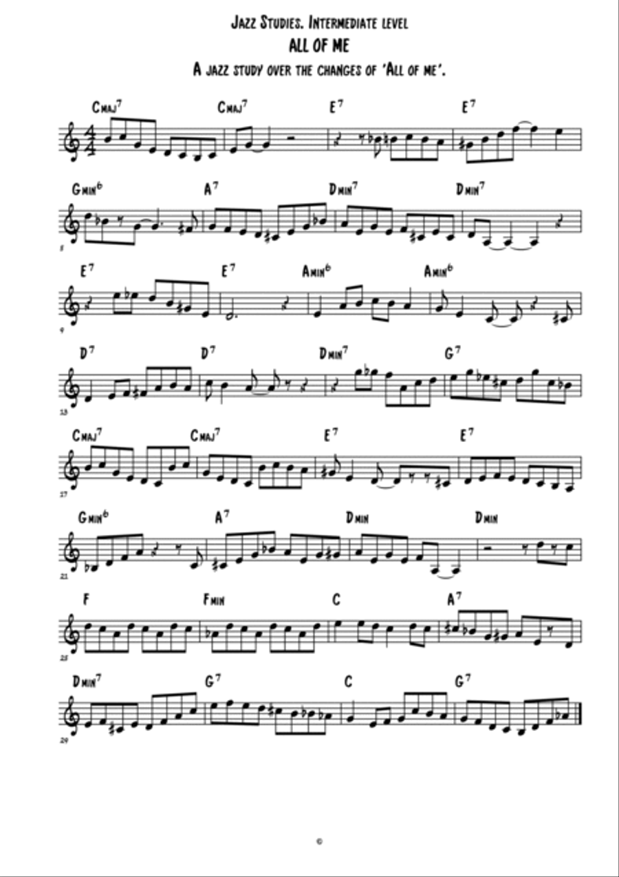 5 Intermediate jazz studies for concert pitch instruments Large Ensemble scores gallery preview page 4