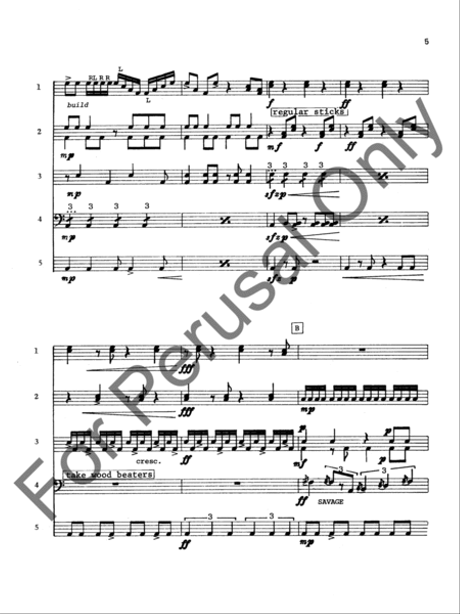 Blue Rhythm Quintet Percussion scores gallery preview page 5
