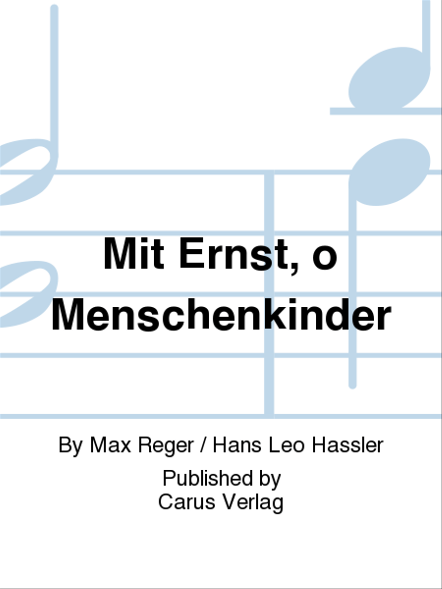 Mit Ernst, o Menschenkinder 4-Part scores gallery preview page 1