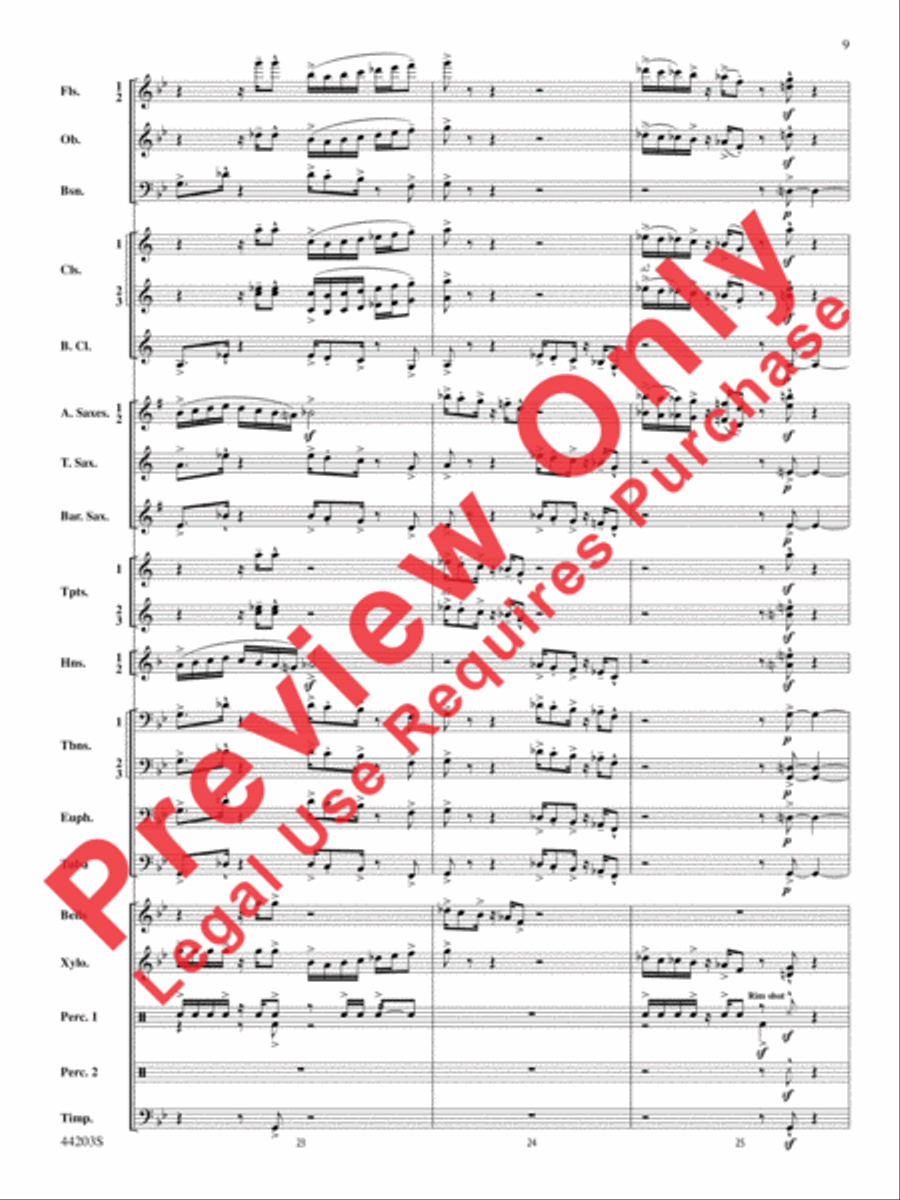 Loco Motion Concert Band scores gallery preview page 9