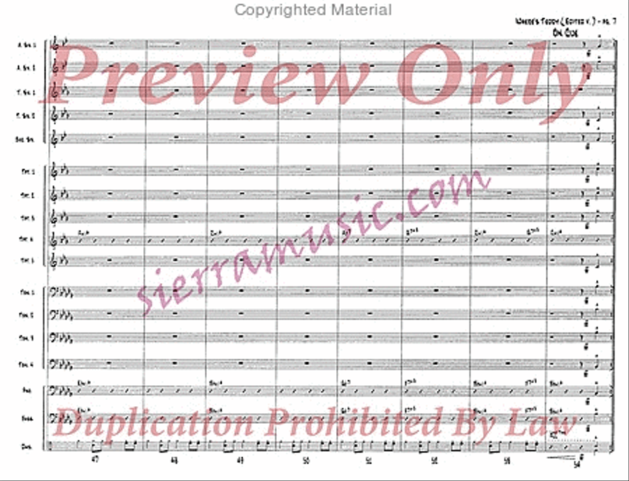 Where's Teddy (edited v.) Jazz Ensemble scores gallery preview page 8