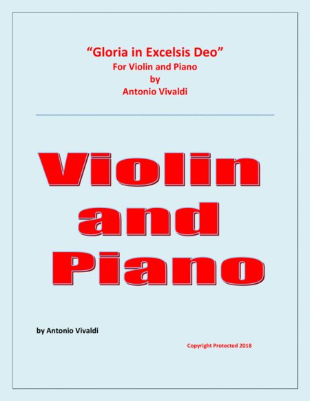 Gloria In Excelsis Deo - Violin and Piano - Advanced Intermediate image number null