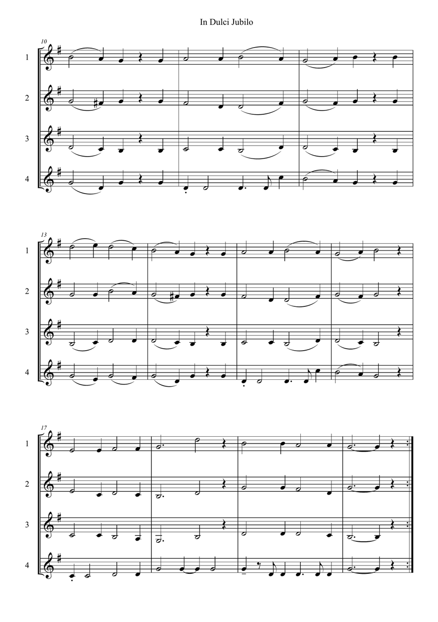 In Dulci Jubilo Brass Ensemble scores gallery preview page 2