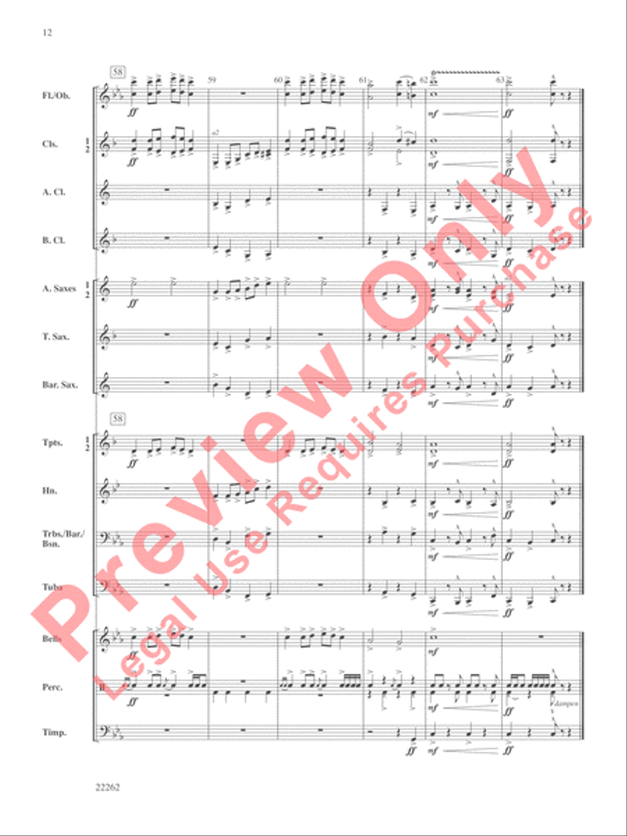 The Sorcerer's Procession Concert Band scores gallery preview page 13