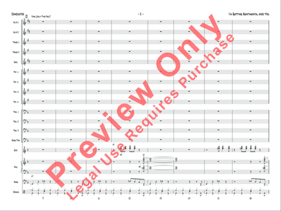 I'm Getting Sentimental Over You Jazz Ensemble scores gallery preview page 5