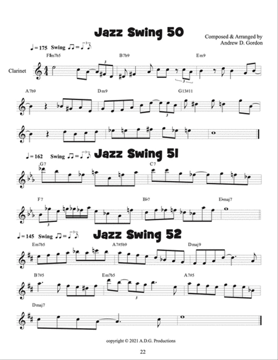 100 Ultimate Jazz Riffs for Clarinet Clarinet Solo scores gallery preview page 2