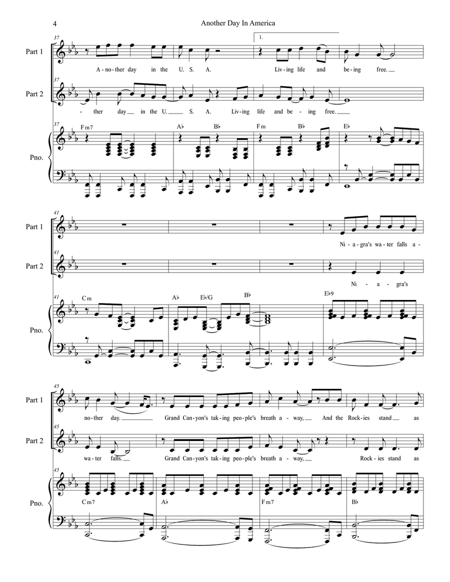 Another Day In America Choir scores gallery preview page 4
