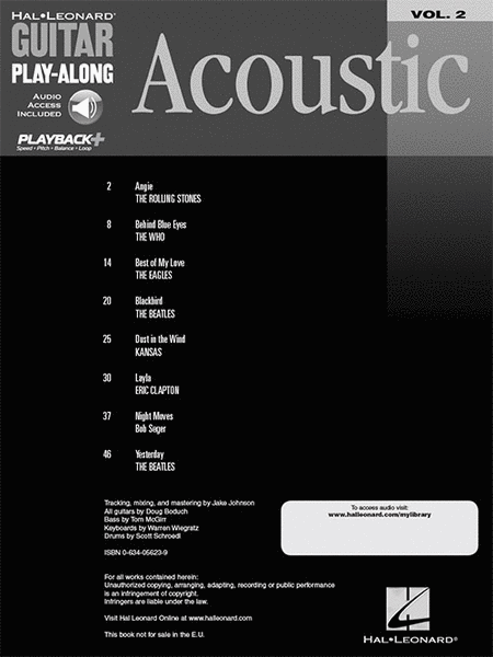 Acoustic Guitar Play-Along Vol. 2 image number null