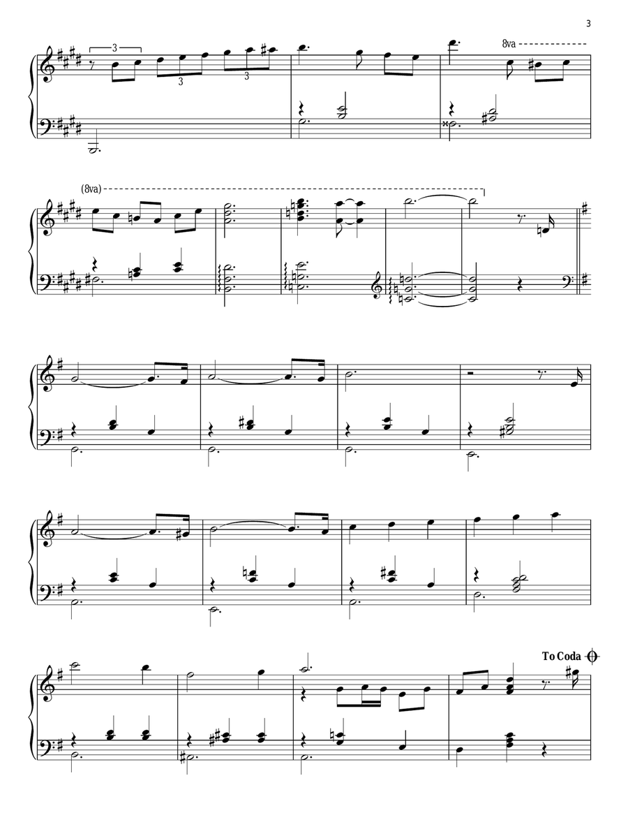 Waltz For Peppy (from The Artist) Piano Solo scores gallery preview page 3
