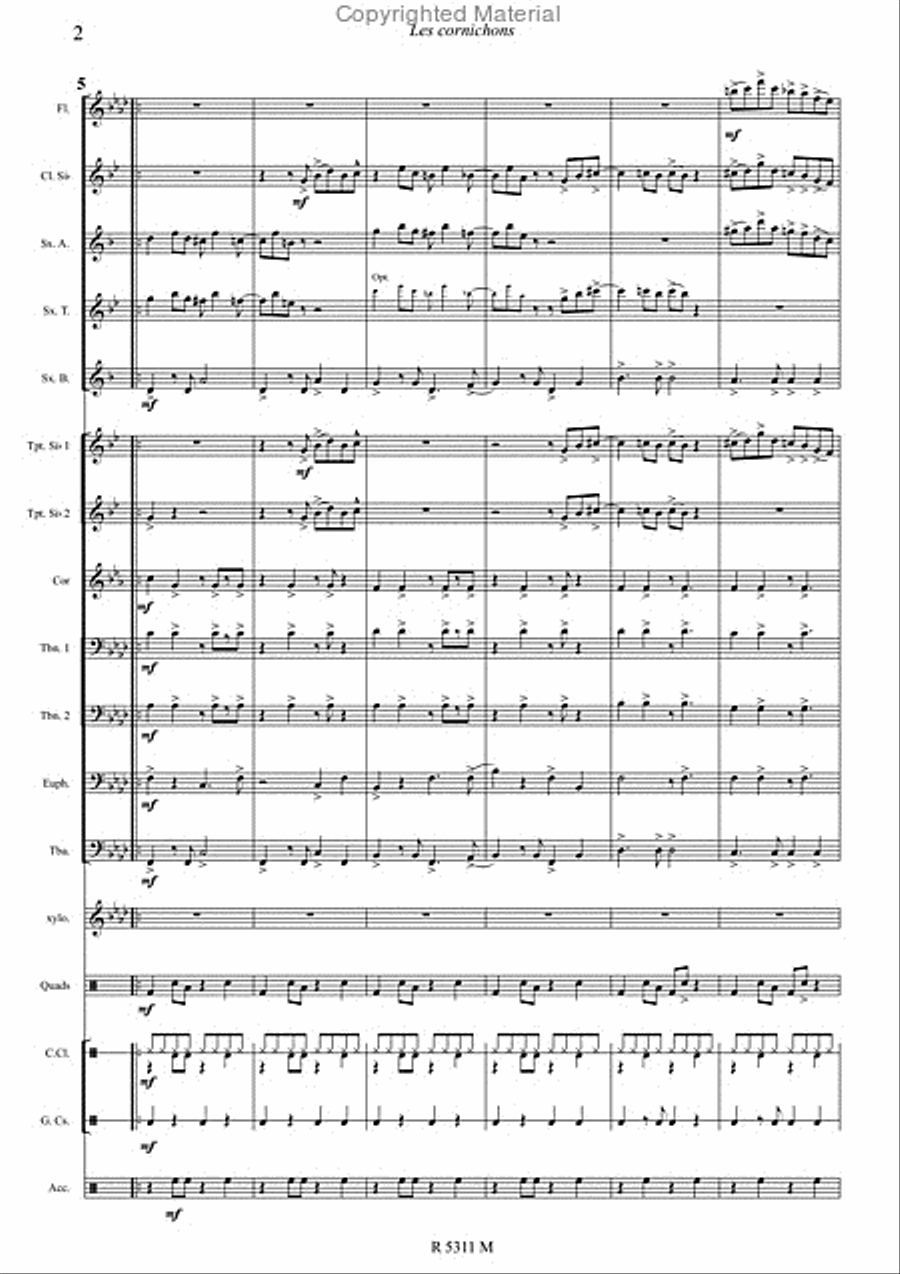 Les cornichons Les cornichons Marching Band scores gallery preview page 3