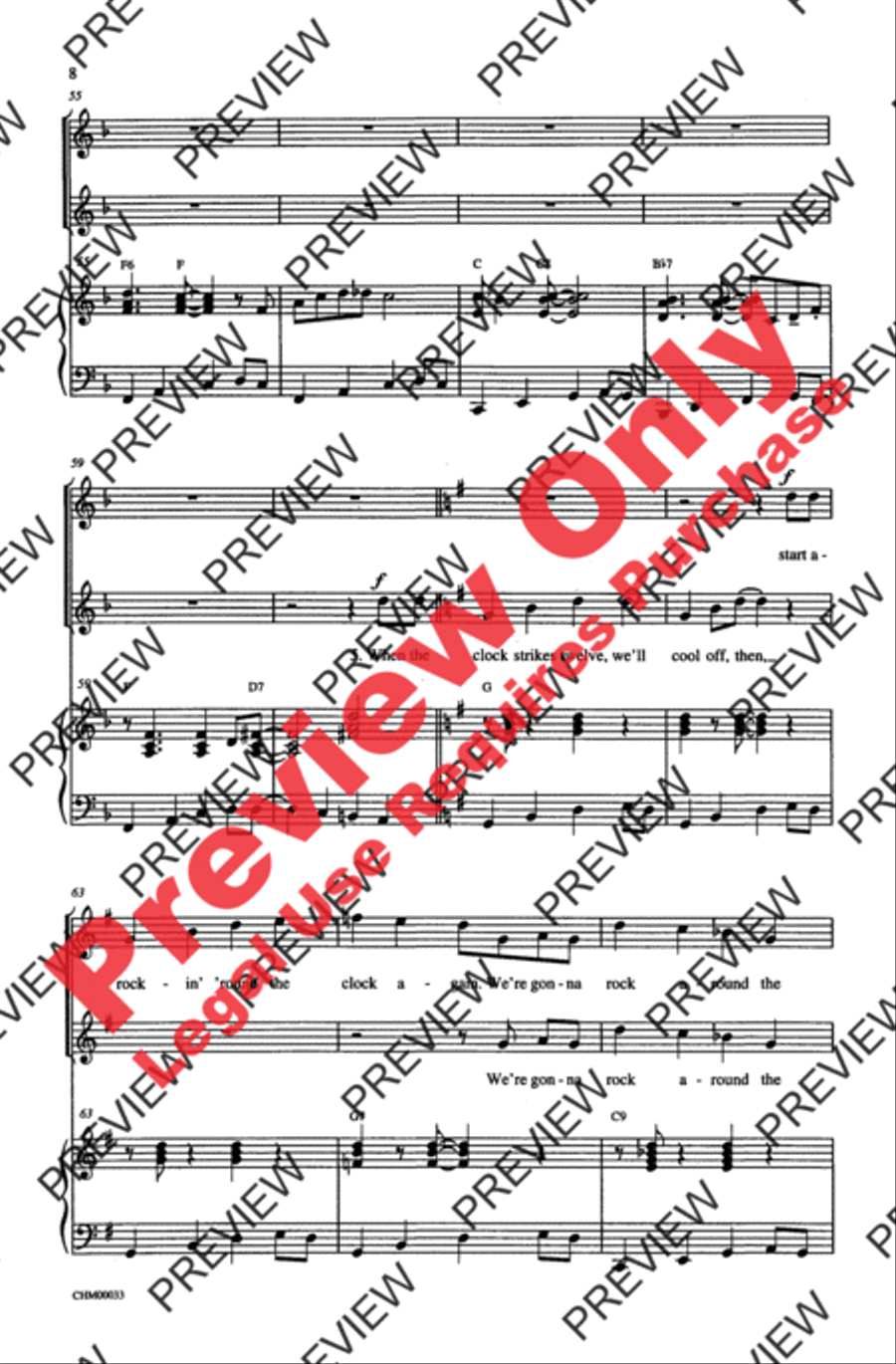 Rock Around the Clock 2-Part scores gallery preview page 8