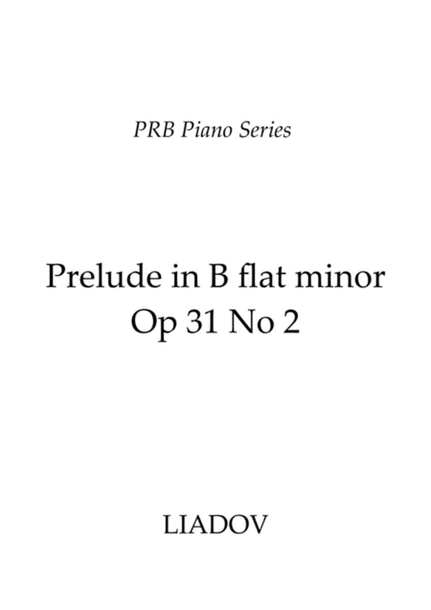 PRB Piano Music Series - Prelude in B flat minor (Liadov) image number null