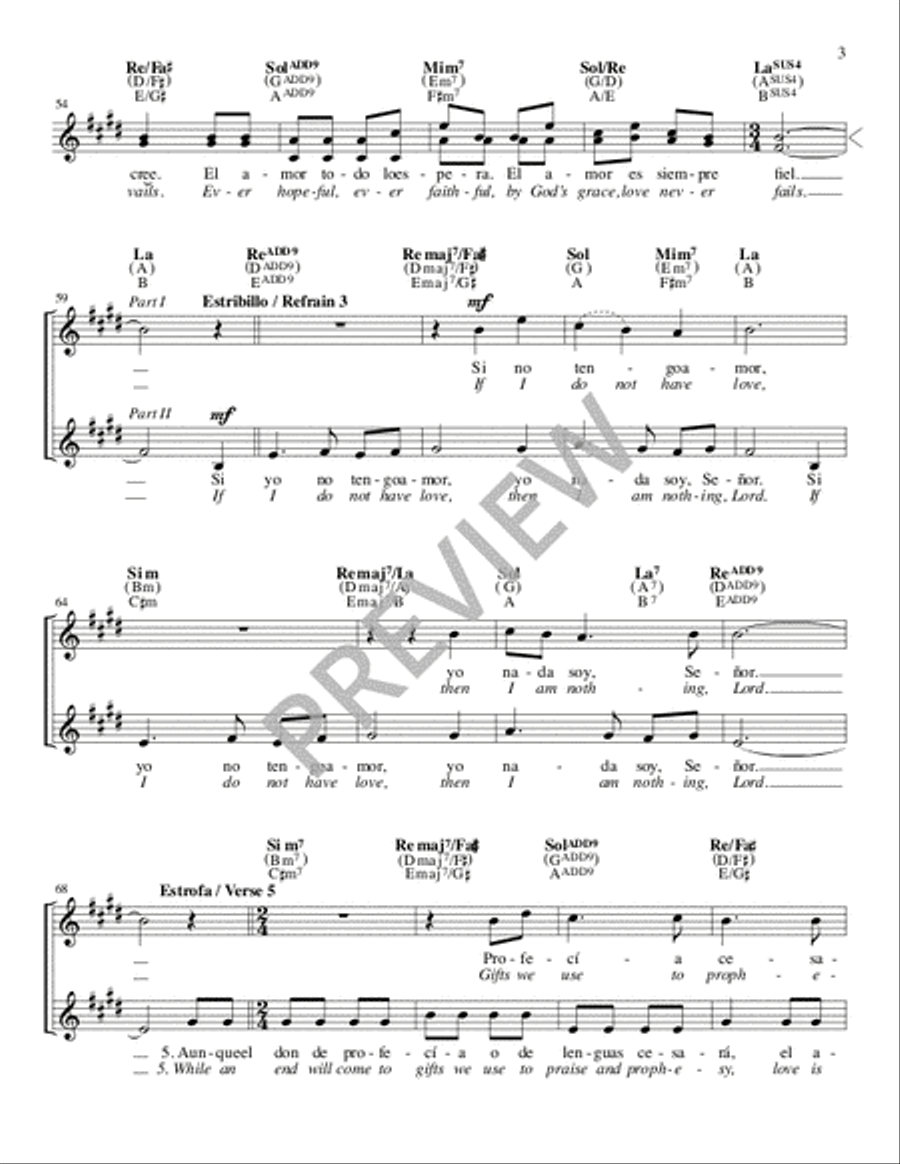 Si Yo No Tengo Amor / If I Do Not Have Love - Guitar edition Guitar scores gallery preview page 3