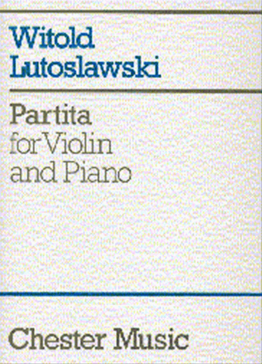 Partita for Violin and Piano Violin Solo scores gallery preview page 1