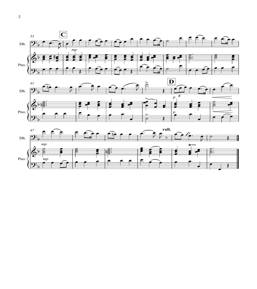 Largo (by Handel) for Double Bass and Piano image number null