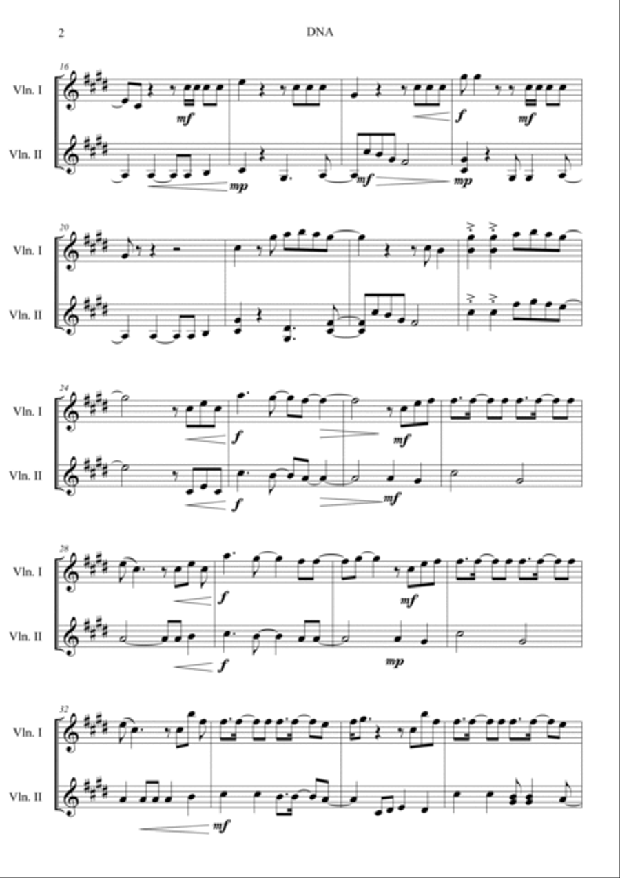 DNA DNA String Duet scores gallery preview page 2