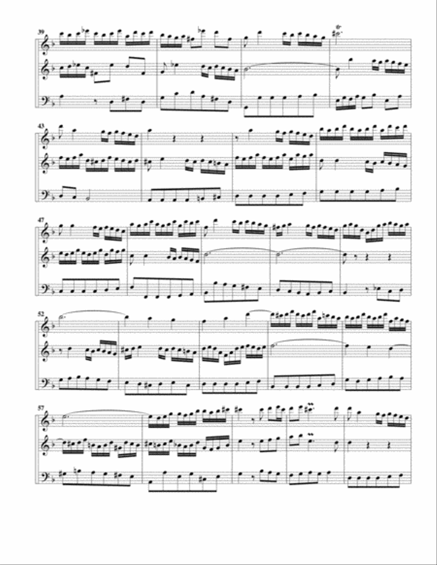 Trio sonata for organ, no.4, BWV 528 (arrangement for 3 recorders) Recorder scores gallery preview page 3