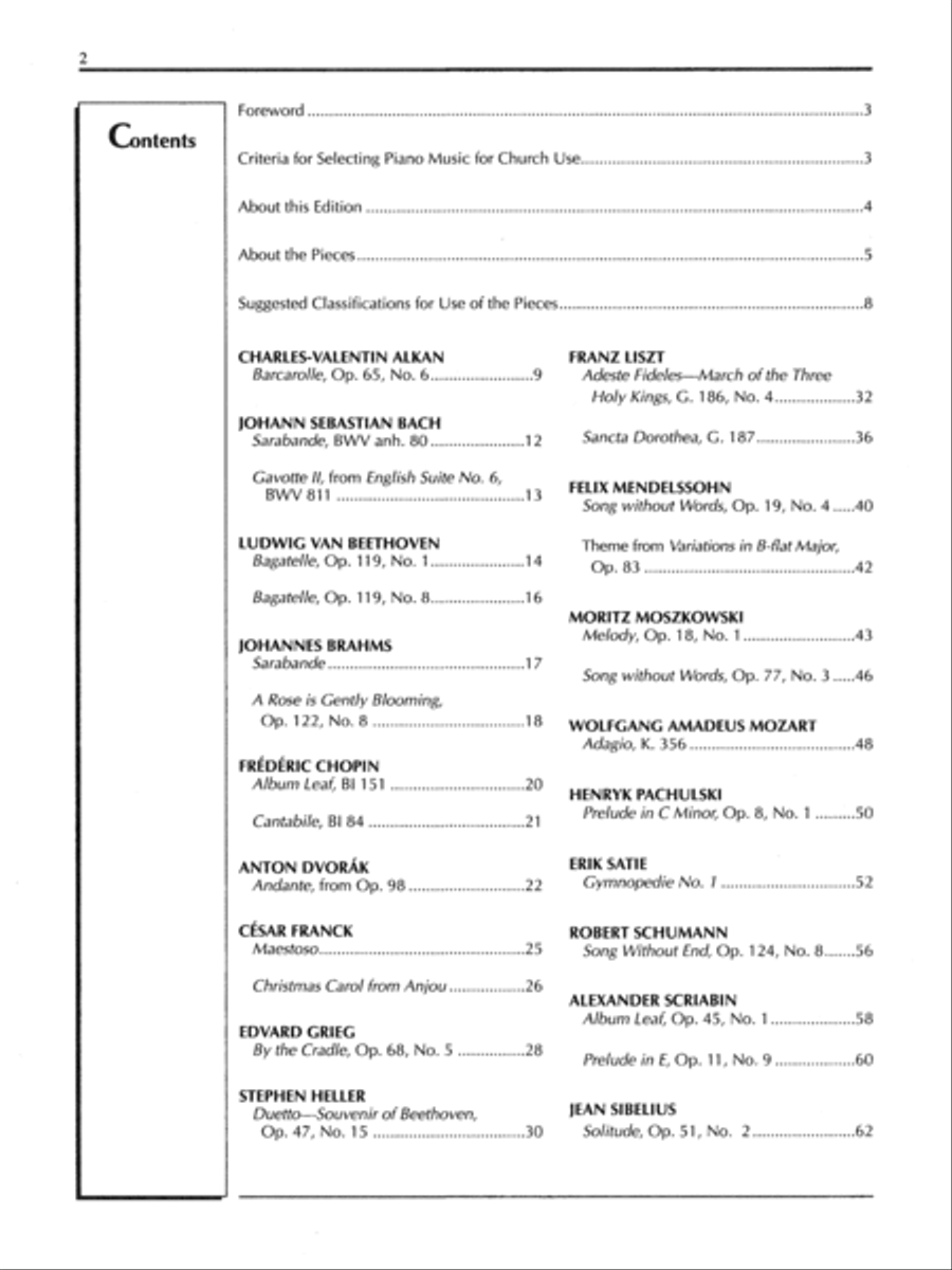Classical Music for the Church Service, Volume 3 Piano Solo scores gallery preview page 2