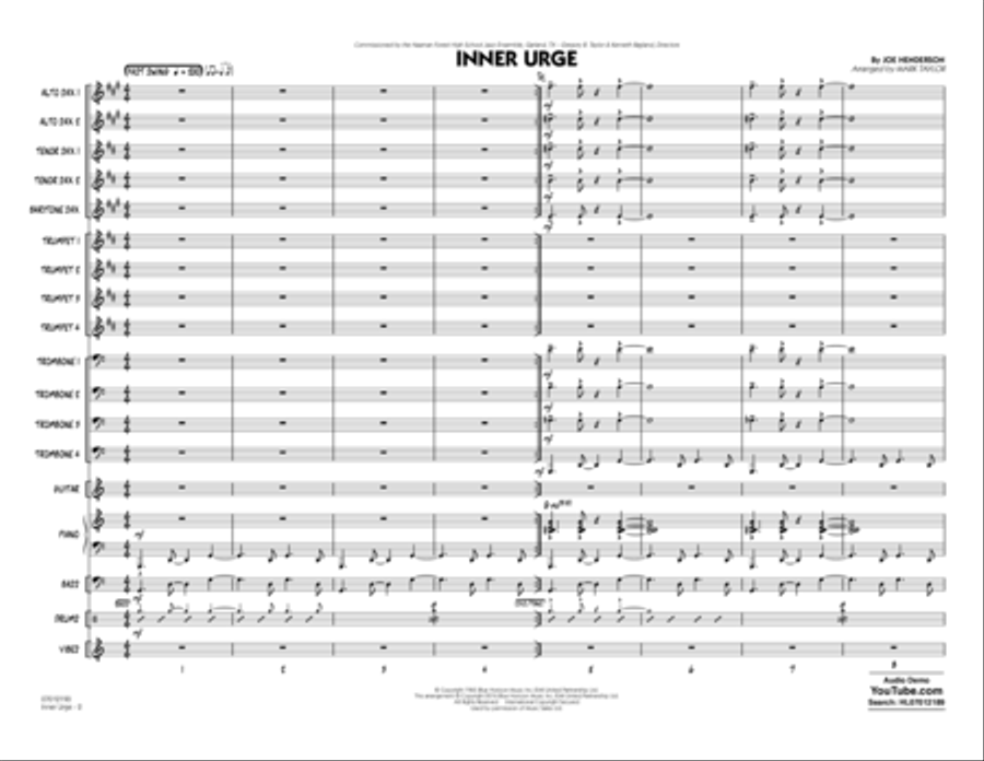 Inner Urge - Conductor Score (Full Score) Jazz Ensemble scores gallery preview page 2
