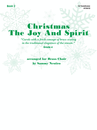 Book cover for Christmas The Joy & Spirit - Book 2 - 1st Trombone
