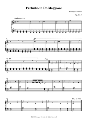 Preludio in Do Maggiore Op. 2 No. 3