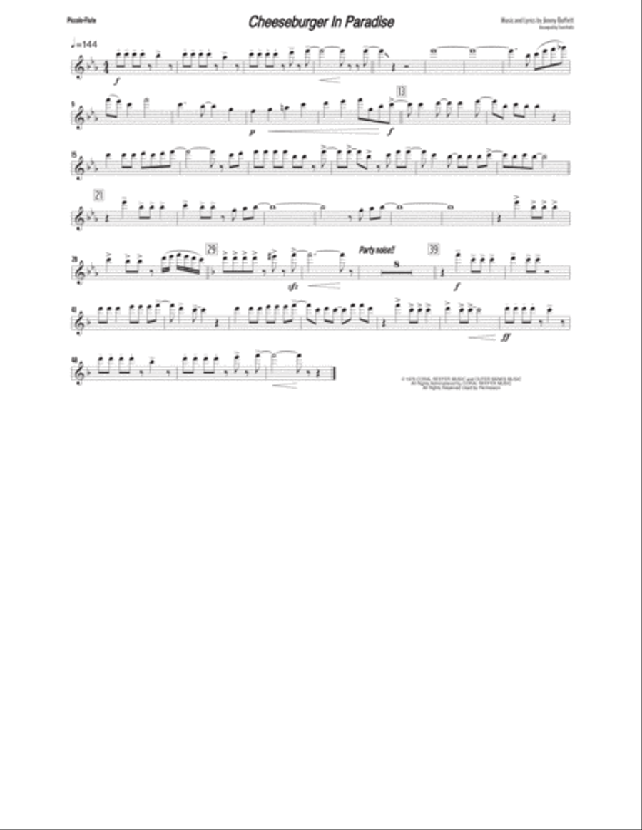 Cheeseburger In Paradise Cheeseburger In Paradise Marching Band scores gallery preview page 6