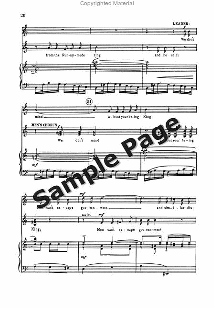 Ballad of Magna Carta 4-Part scores gallery preview page 21