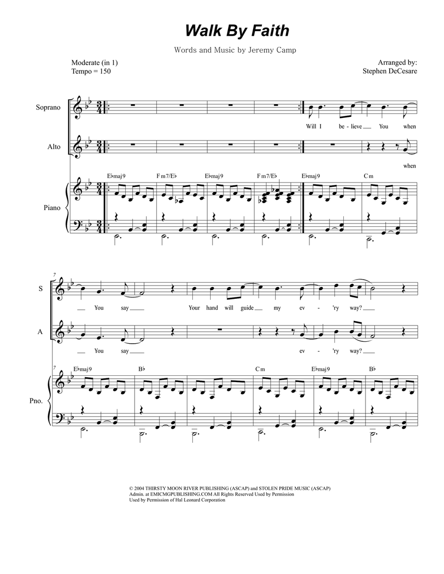 Walk By Faith 3-Part scores gallery preview page 1