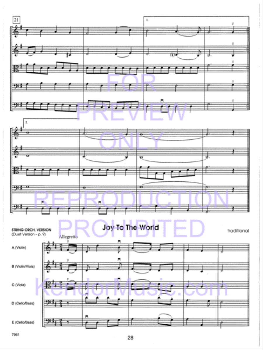 Holiday Strings (Score) String Orchestra scores gallery preview page 29