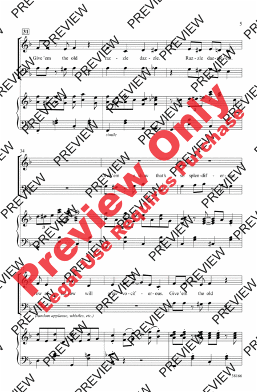 Razzle Dazzle 4-Part scores gallery preview page 16