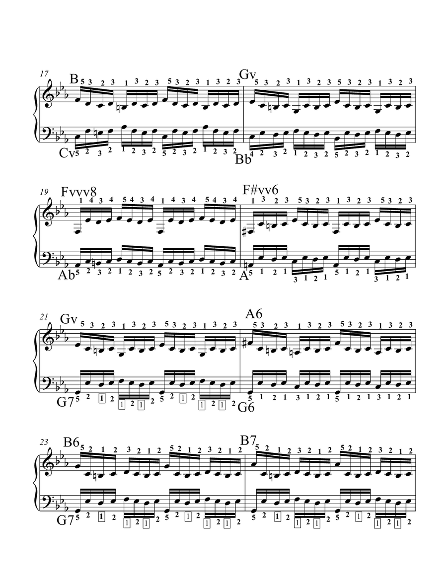 Prelude 2 in C minor BWV 847 Piano Method scores gallery preview page 3