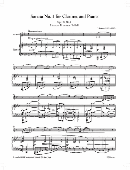 Sonata No. 1 for Clarinet and Piano