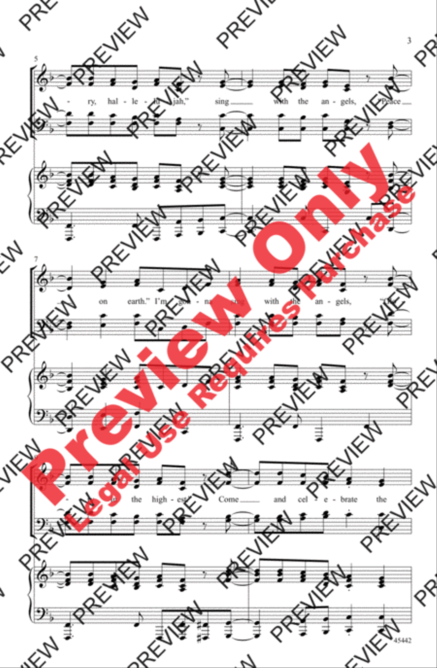 Sing with the Angels 4-Part scores gallery preview page 3