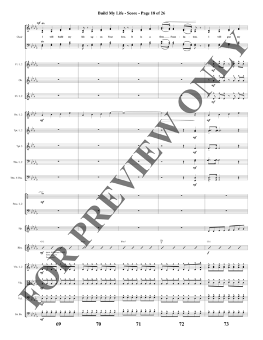 Build My Life - Orchestration Choir scores gallery preview page 19