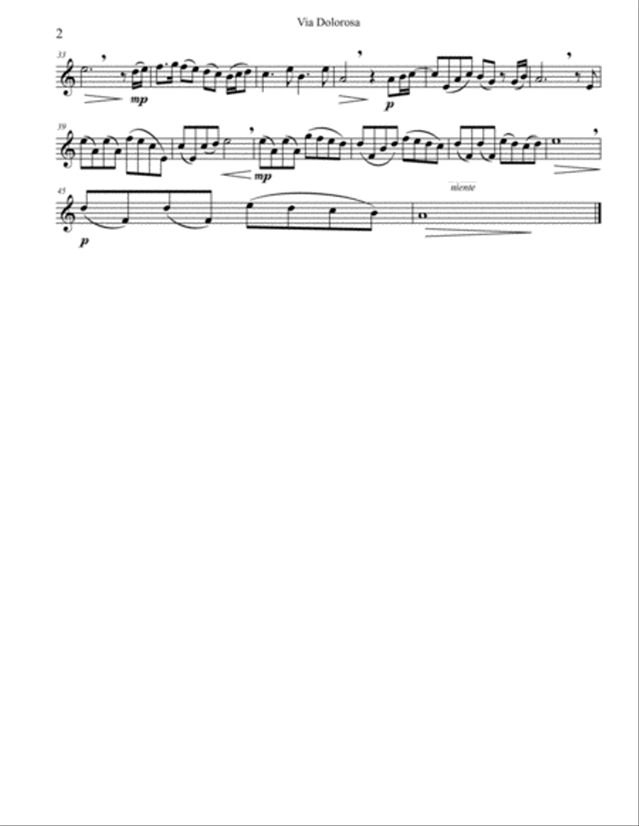 Via Dolorosa Via Dolorosa Euphonium scores gallery preview page 2