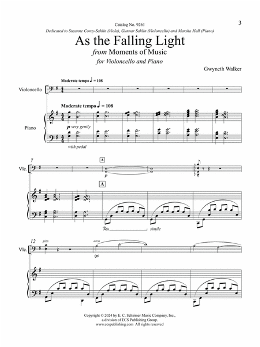 As the Falling Light Piano Accompaniment scores gallery preview page 3