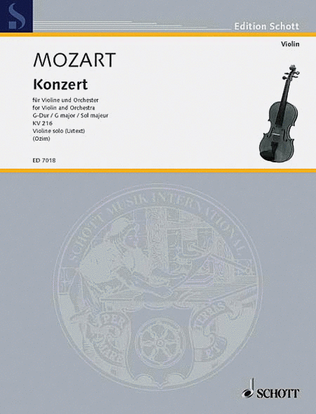 Book cover for Concerto in G Major K. 216