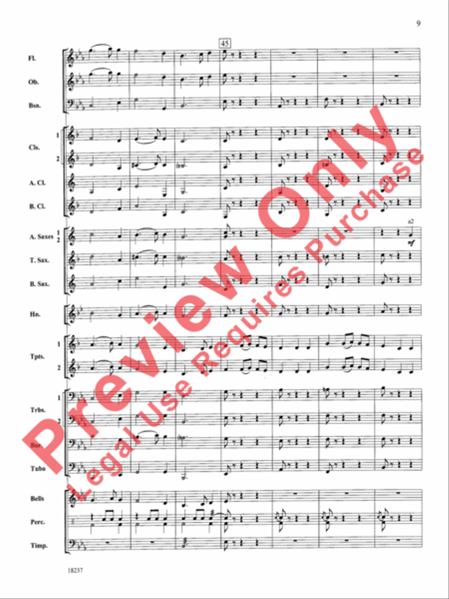 Twenty Carols in 2 Minutes Concert Band scores gallery preview page 10