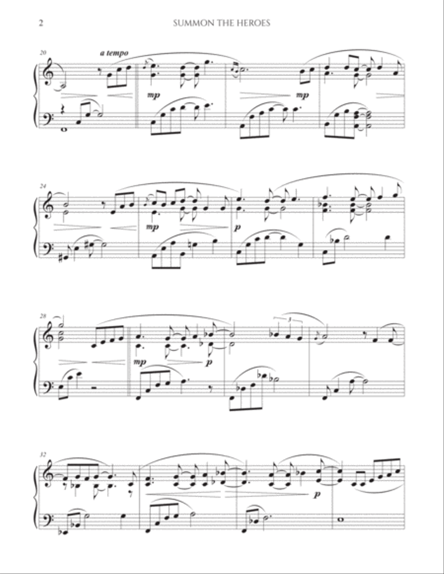 Martin Mayer - Summon the Heroes Piano Solo scores gallery preview page 2