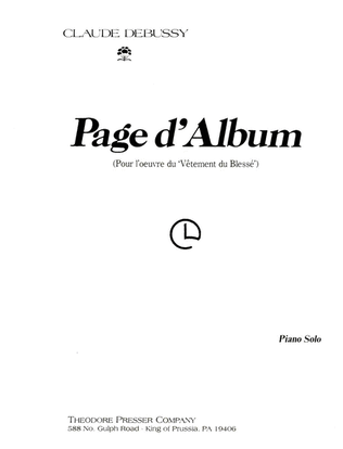 Book cover for Page d'Album