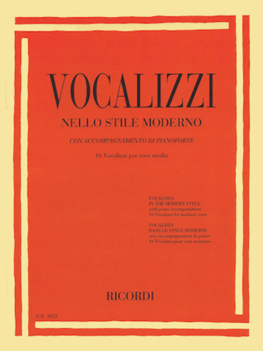 Vocalises in the Modern Style [Vocalizzi Nello Stile Moderno] Medium Voice scores gallery preview page 1
