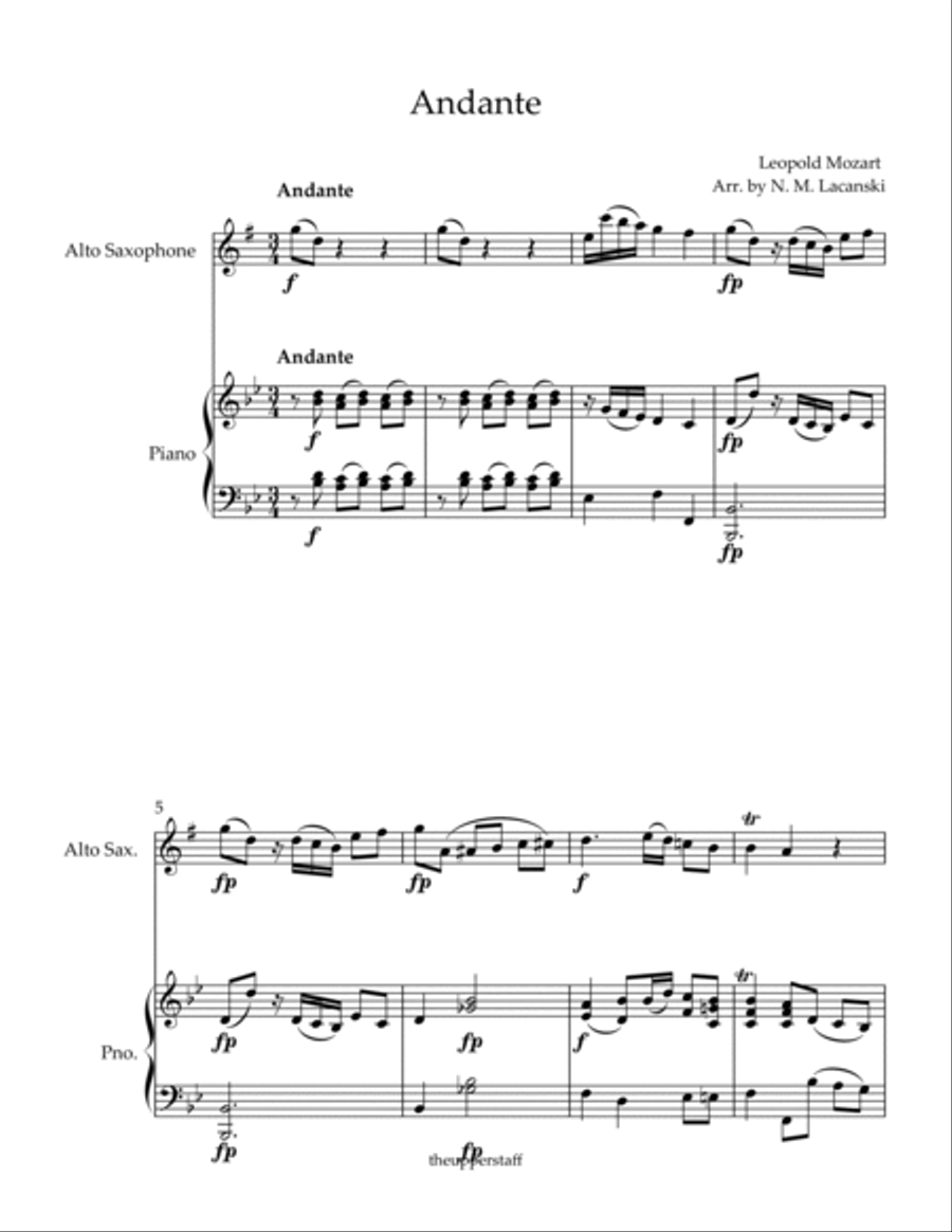 Andante Alto Saxophone scores gallery preview page 2