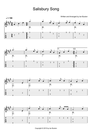 Salisbury Song (Classical guitar arrangement)