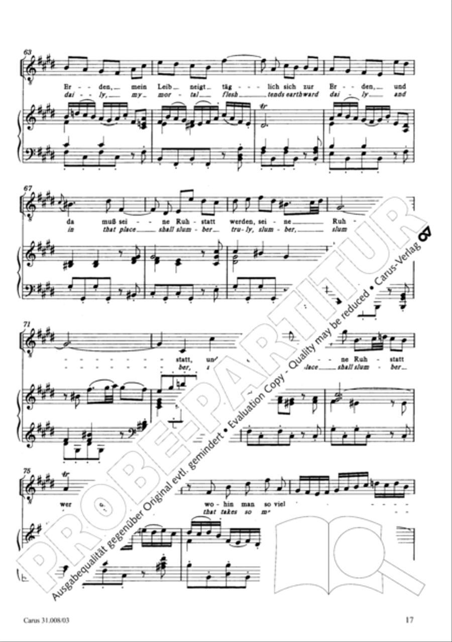 O my God, when shall I perish (Liebster Gott, wenn werd ich sterben) 4-Part scores gallery preview page 22