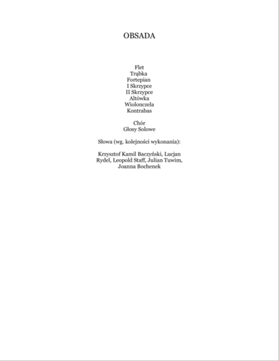 Eloi, Eloi, lema sabachthani (Oratorium na Wielki Post) Chamber Orchestra scores gallery preview page 3