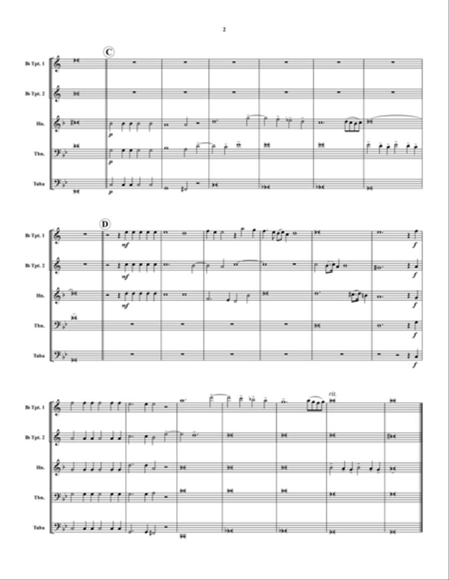 Psalm 60 Brass Quintet scores gallery preview page 2